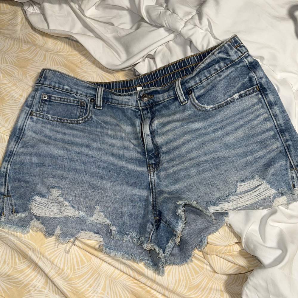 Denim Blue Distressed Women's Shorts